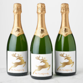 Wens iemand een gelukkig en succesvol nieuwjaar me sparkling wijnetiket