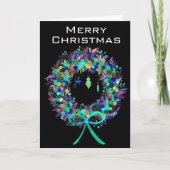 WENS IN PERSOON-OVER-MIJLEN MET KERST FEESTDAGEN KAART (Voorkant)