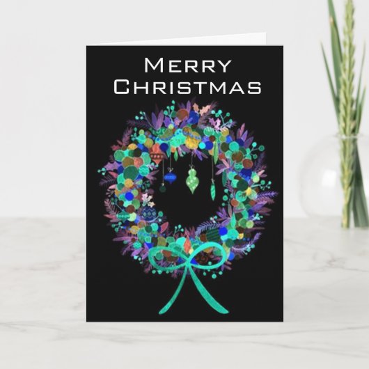 WENS IN PERSOON-OVER-MIJLEN MET KERST FEESTDAGEN KAART (Voorkant)