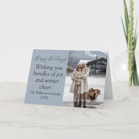 Wens je bundels van Joy Family Holiday Kaart (Voorkant)