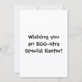 Wens je een ei-extra speciale Pasen plat Feestdagenkaart (Achterkant)