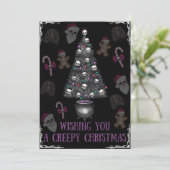 Wens je een enge Kerstmis Feestdagenkaart (Staand voorkant)