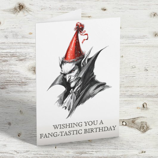 Wens je een fantastische verjaardag Vampire Kaart