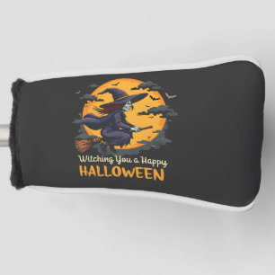 Wens je een fijne Halloween-heks op Broomstick Golfheadcover