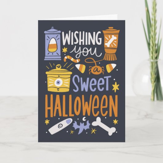 Wens je een fijne Halloween Kaart (Voorkant)