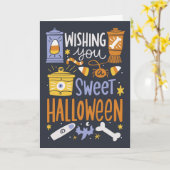 Wens je een fijne Halloween Kaart (Gele Bloem)