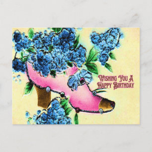 Wens je een gelukkige verjaardag Vintage Victoriaa Briefkaart