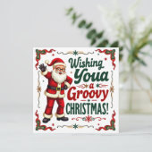 Wens je een Groovy Kerstkaart (Staand voorkant)