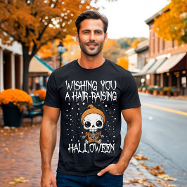 Wens je een haarverhogende Halloween T-shirt