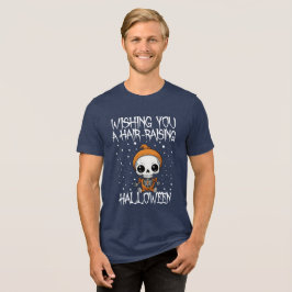 Wens je een haarverhogende Halloween Tri-Blend Shirt