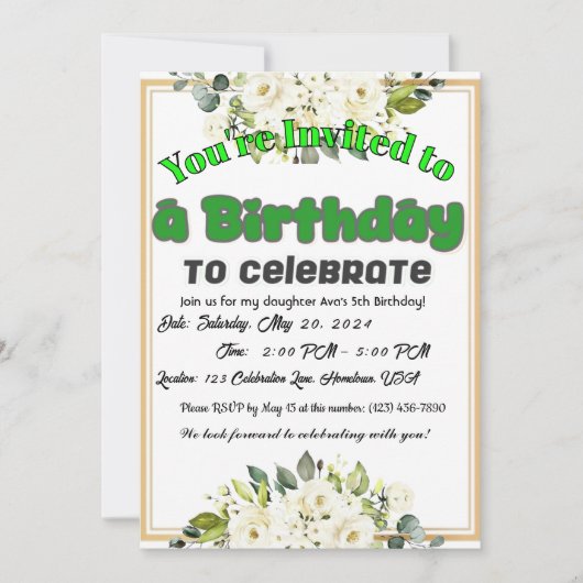 Wens je een jaar vol vreugde! kaart (Voorkant)