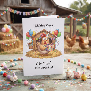 Wens je een kippen leuk verjaardagsfeest Grappig Kaart