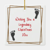 Wens je een legendarische kerst Bigfoot Keramisch Ornament (Achterkant)