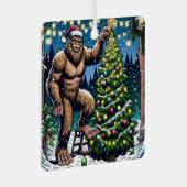 Wens je een Legendary Christmas Funny Bigfoot Metalen Ornament (Voorkant Rechts)