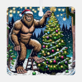 Wens je een Legendary Christmas Funny Bigfoot Metalen Ornament (Voorkant)