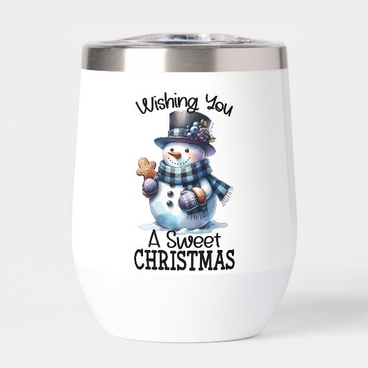 Wens je een lieve kerst schattige sneeuwman (Voorkant)