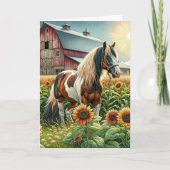 Wens je een mooie dag vriend |  paard kaart (Voorkant)