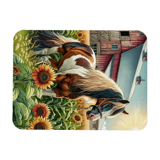 Wens je een mooie dag vriend | paard magneet (Horizontaal)