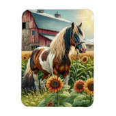 Wens je een mooie dag vriend |  paard magneet (Verticaal)