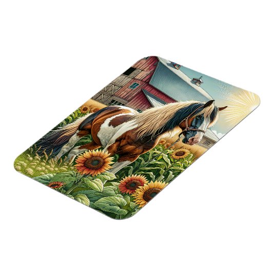 Wens je een mooie dag vriend | paard magneet (Linkerzijde)