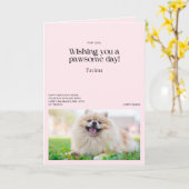 Wens je een Pawsome Day Pommerse Kaart (Gele Bloem)