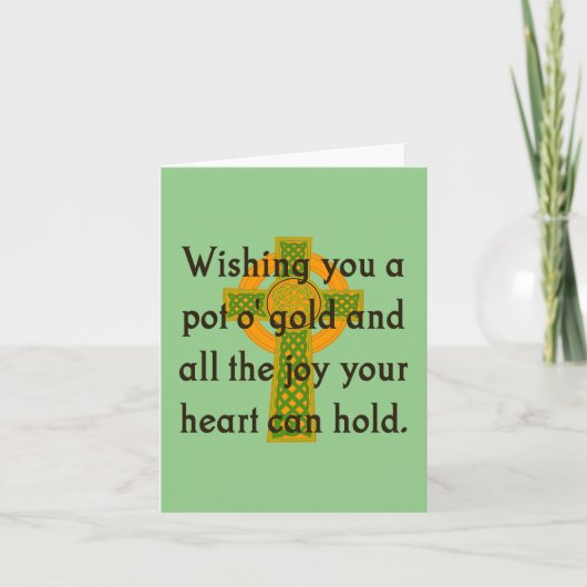 Wens je een pot met goud - Ierse quote Kaart (Voorkant)