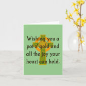 Wens je een pot met goud - Ierse quote Kaart (Gele Bloem)