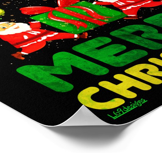 WENS JE EEN PRETTIG KERSTFEEST ! grappig kerstfees Poster (Hoek)