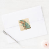 wens je een prettige kerst vierkante sticker (Envelop)