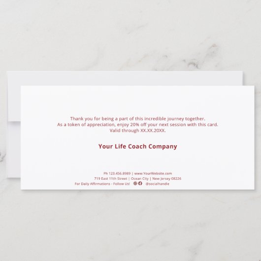 Wens je een seizoen van groei, Joy Flat Kaart (Achterkant)