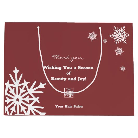 Wens je een seizoen van schoonheid en vreugde papi groot cadeauzakje (Voorkant)