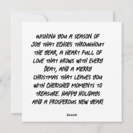 Wens je een seizoen van vreugde dat weerklinkt  feestdagenkaart