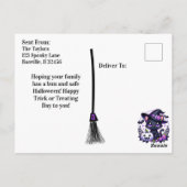 Wens je een slechte Halloween | heks Briefkaart (Achterkant)
