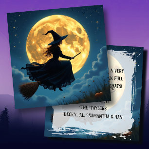Wens je een slechte Halloween   heks Kaart