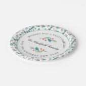 Wens je een smakelijke kerst Holly Berries Papieren Bordje (Gekanteld)