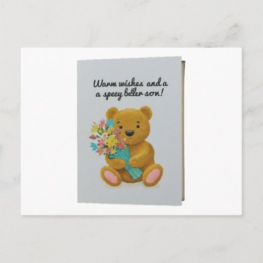 "Wens je een snel herstel" Briefkaart (Voorkant)