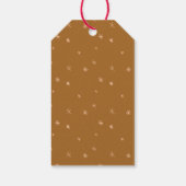 "Wens je een vrolijk kerstfeest" Golden Brown Cadeaulabel (Achterkant)