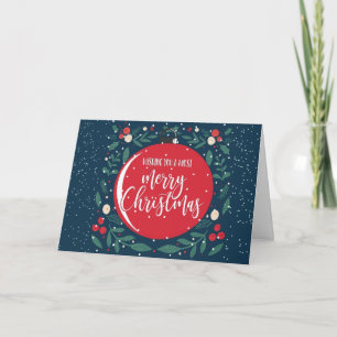 wens je een vrolijk kerstfeest toe kaart