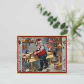  wens je een vrolijk kerstmanatelier feestdagenkaart (Staand voorkant)