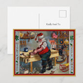  wens je een vrolijk kerstmanatelier feestdagenkaart (Voorkant / Achterkant)