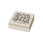Wens je een vrolijke kerst aangepaste naam Stampe Rubberstempel (Stempel)