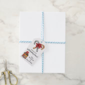 Wens je een wilde feestdag, luipaard, zebra print cadeaulabel (Met Touw)