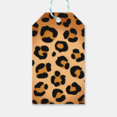 Wens je een wilde feestdag, luipaard, zebra print cadeaulabel (Achterkant)