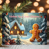 Wens je een zoete kerst peperkoek feestdagen kaart