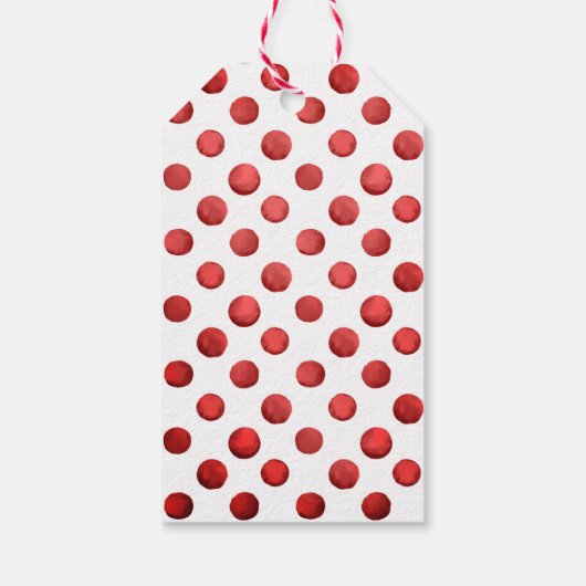 Wens je feestdag? | Rood Waterverf Gift Label Cadeaulabel (Achterkant)