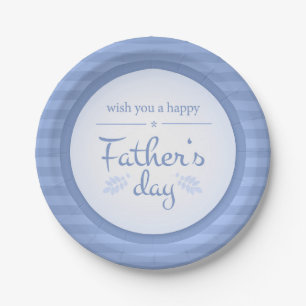 wens je geluk bij vaders dag papieren bordje