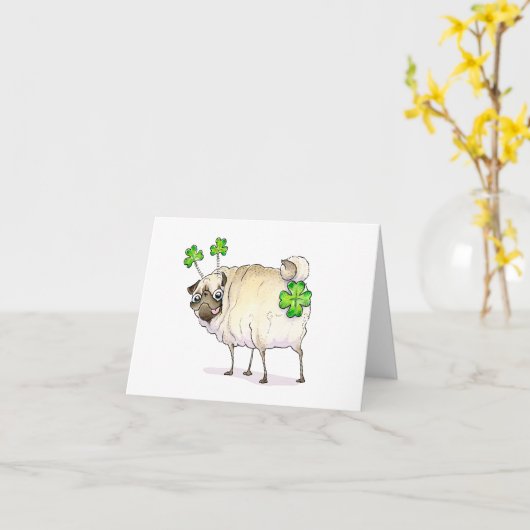 Wens je geluk met St. Patrick's Day kaart (Gele Bloem)