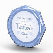 Wens je gelukkige vaders dag tekst blauw fotoblokken (Rechts)