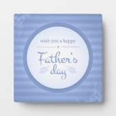 Wens je gelukkige vaders dag tekst blauw fotoplaat (Voorkant)