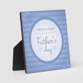 Wens je gelukkige vaders dag tekst blauw fotoplaat (Voorkant)